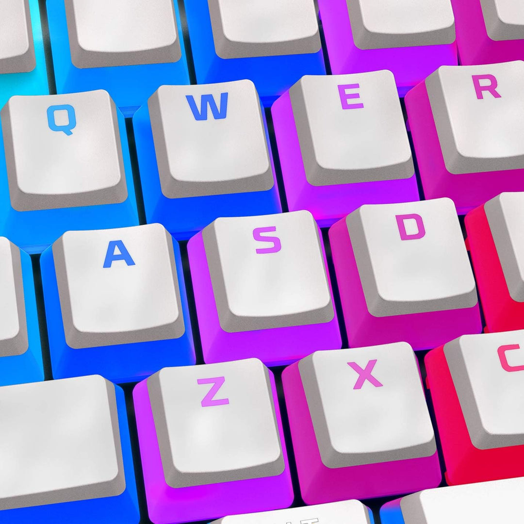 HyperX Pudding Keycaps – Vollständiger Tastensatz – PBT – {Weiss} – English (US) Layout – 104 Key, H
