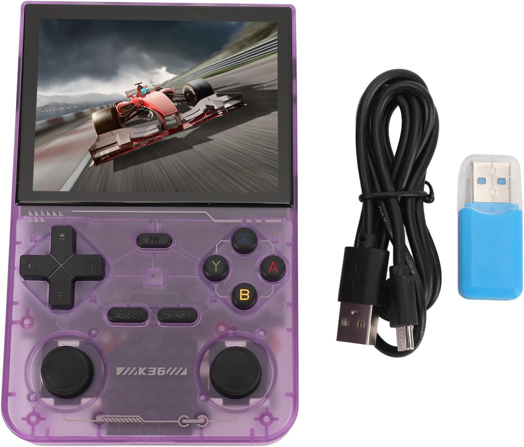 K36 Retro-Spielekonsole, Handheld-Joystick-Spielekonsole, 3500-mAh-Akku mit Grosser Kapazität, Integ