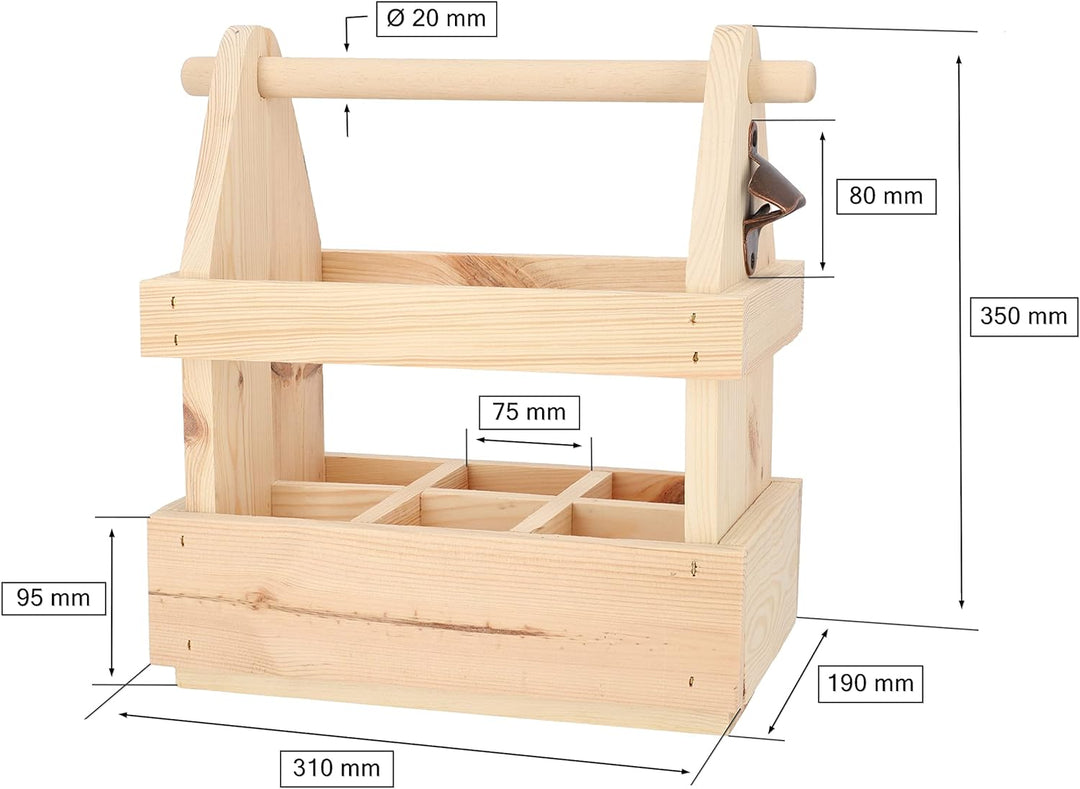 KOTARBAU Bierflaschenträger mit Flaschenöffner Bier-Sixpack-Träger Männerhandtasche Fussballabend Gr