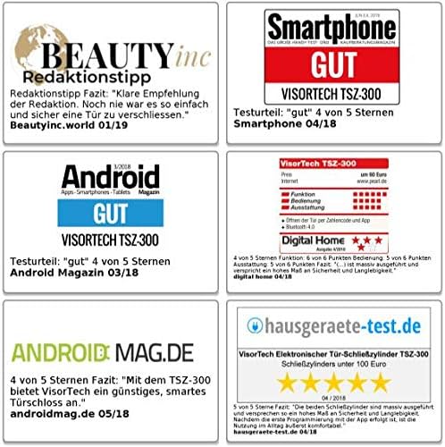 VisorTech Codeschloss: Elektronischer Tür-Schliesszylinder mit Zahlencode, Bluetooth & App (Schliess