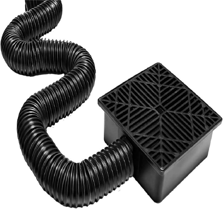 Regenrohrklappe Fallrohr Verlängerungsset, 12×12 Zoll flaches Fallrohr des Auffangbeckens mit Plasti