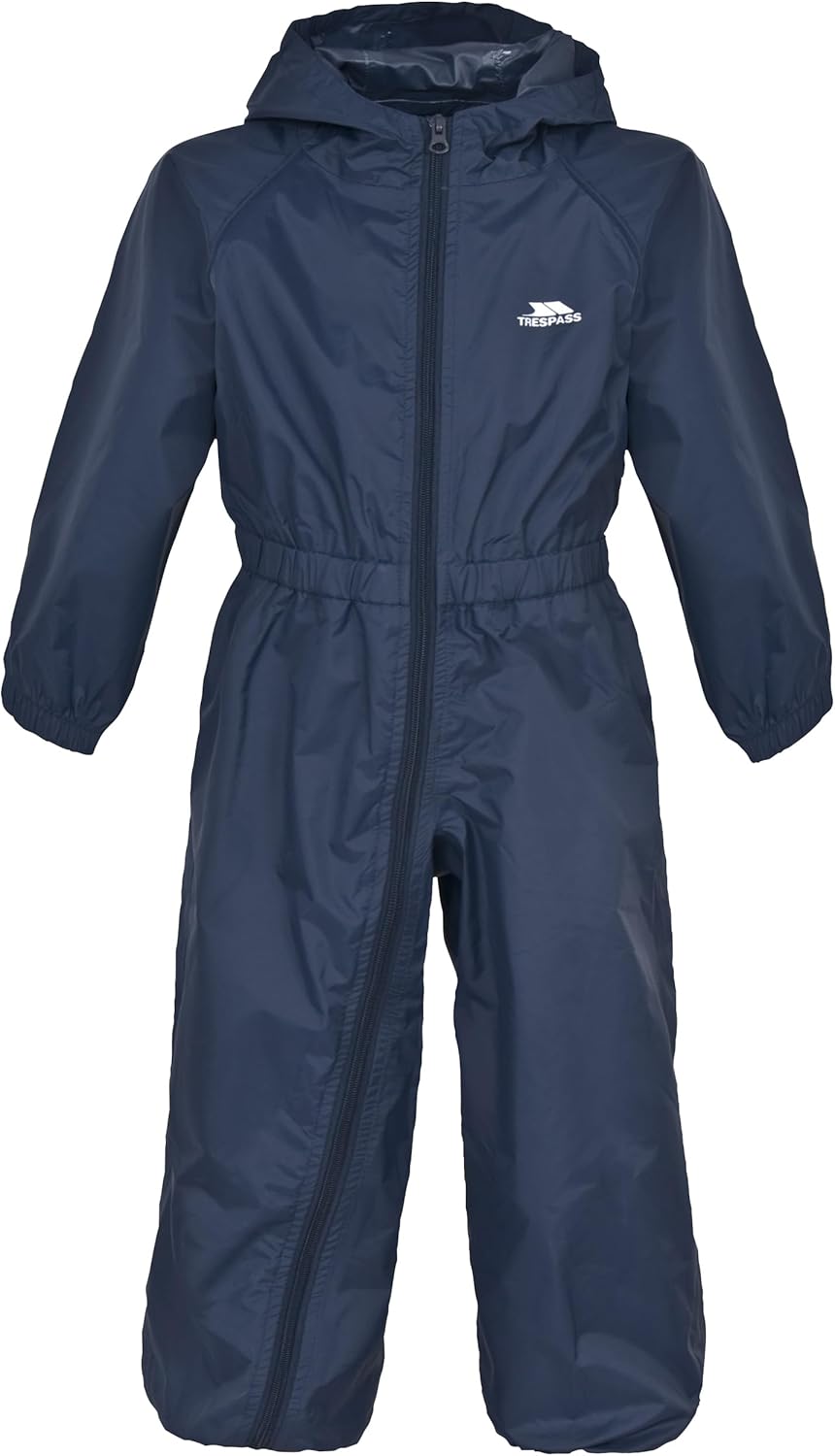 Trespass Unisex Kinder Button Regenanzug 2-3 Navy Blue, 2-3 Navy Blue