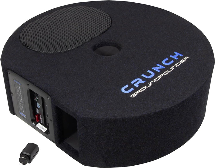 Crunch GP690v2 - GROUNDPOUNDER Reserverad-Mulden Aktiv-Subwoofer System 300 W Class-D mit Basspegel-