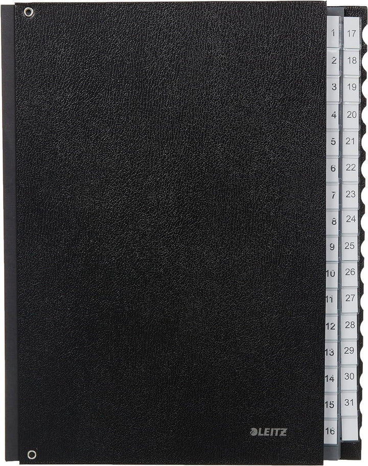Leitz 59310095 Pultordner 1-31, 32 Fächer, PP, schwarz