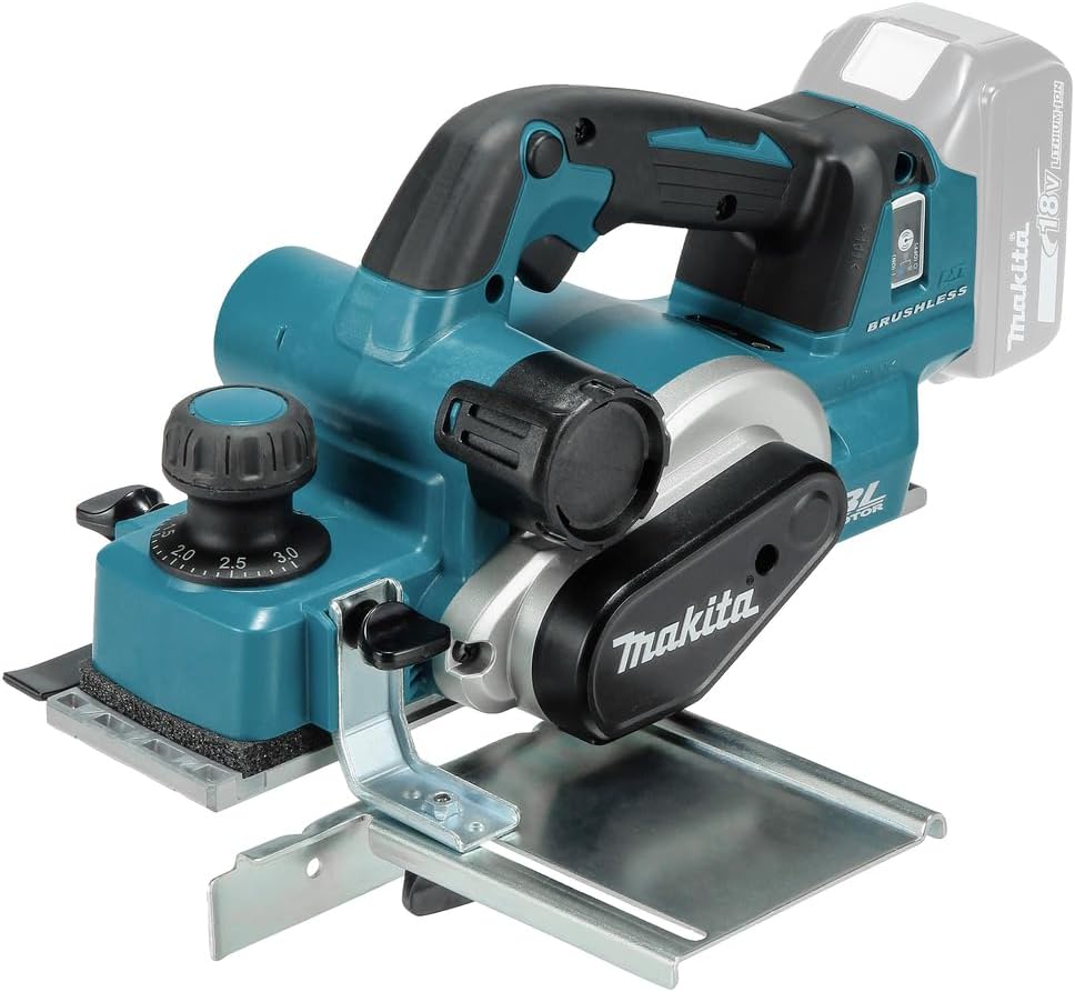 Makita DKP181ZU Akku-Hobel 82 mm 18,0 V mit Bluetooth (ohne Akku, ohne Ladegerät), 60 x 450 mm Akku-