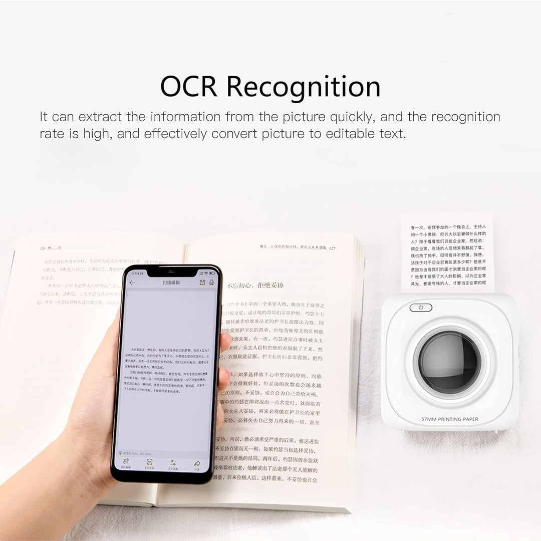 Bisofice PAPERANG P1 Mini Fotodrucker Taschendrucker BT Wireless Thermodrucker Tragbarer Drucker 200