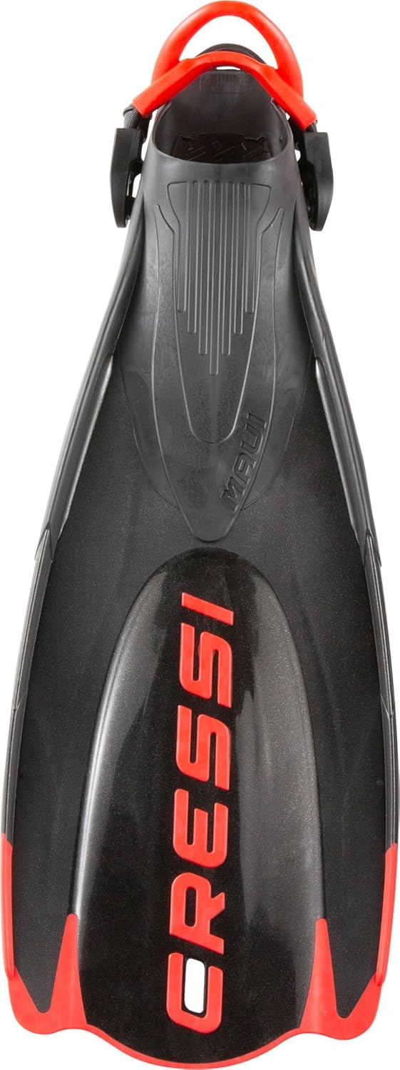 Cressi Unisex-Adult Maui Fins Flossen S/M Schwarz/Rot, S/M Schwarz/Rot