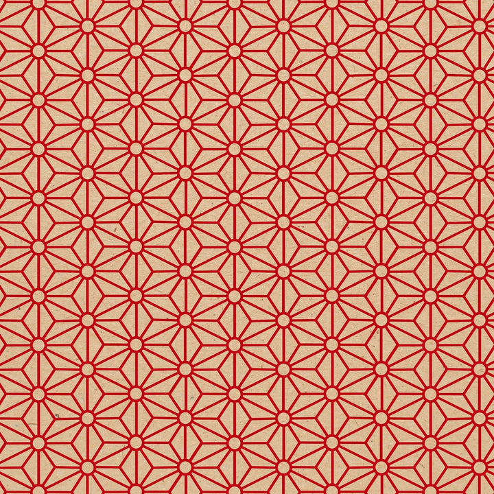 Clairefontaine 223802C Rolle Geschenkpapier mit rote Rauten, 50 x 0,70m, 70g/qm, Recycling Kraftpapi