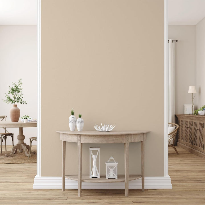 Preismaxx Profiweiss Wandfarbe Beige 2,5L, hohe Deckkraft, Dispersionsfarbe innen, Innenfarbe Sandbe