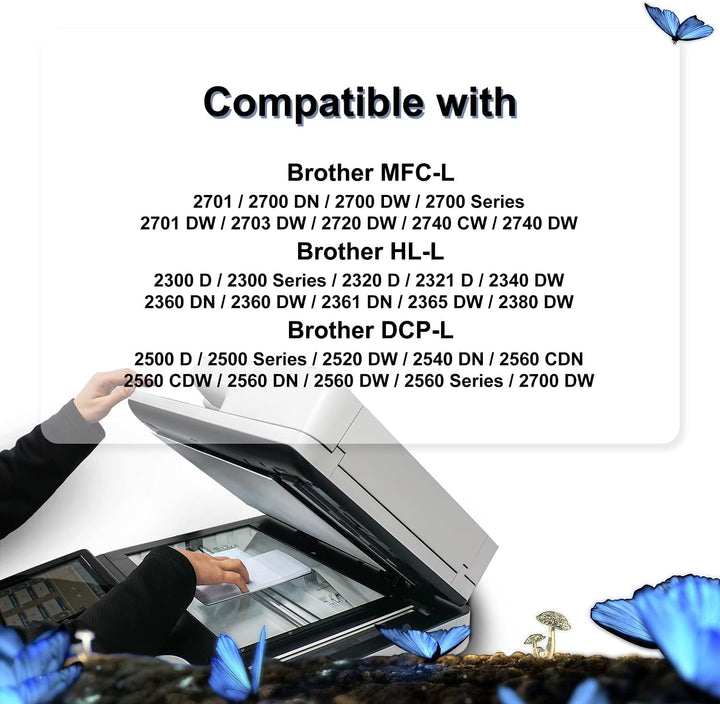 LOSMANN 4x Toner Kompatibel für Brother TN-2320 TN2320 für Brother DCP-L2560DN L2560DW L2700DW MFC-L