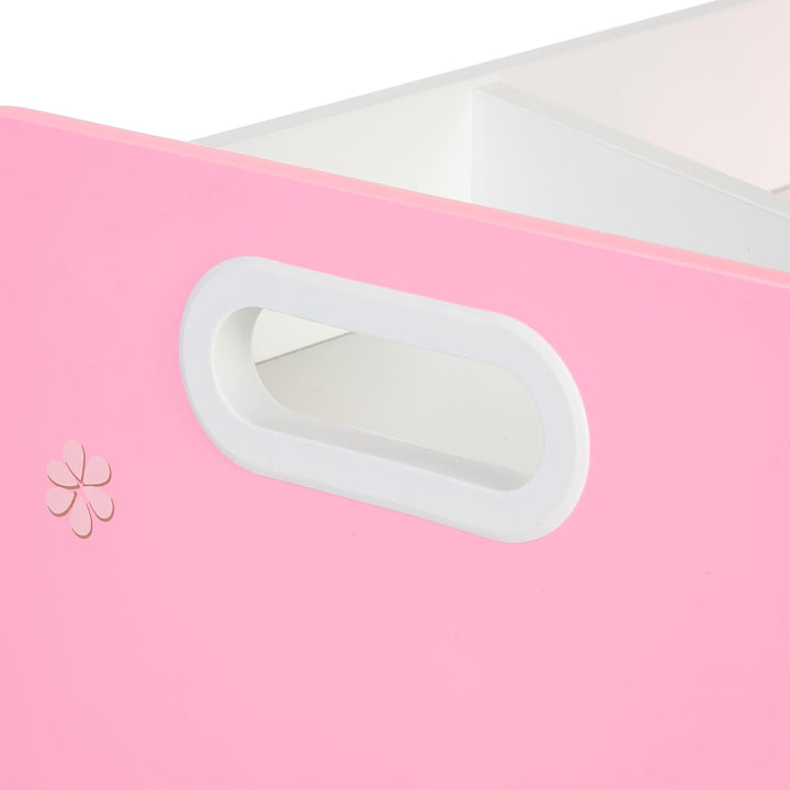 Relaxdays Kinderregal, HBT: 60 x 42,5 x 30 cm, 5 Fächer, MDF, Aufbewahrungsregal Kinderzimmer, Spiel