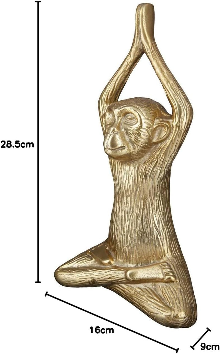 GILDE Deko Tierfigur Skulptur Yoga AFFE Monkey - Moderne Kunst und Dekoraion aus Kunstharz - Farbe: