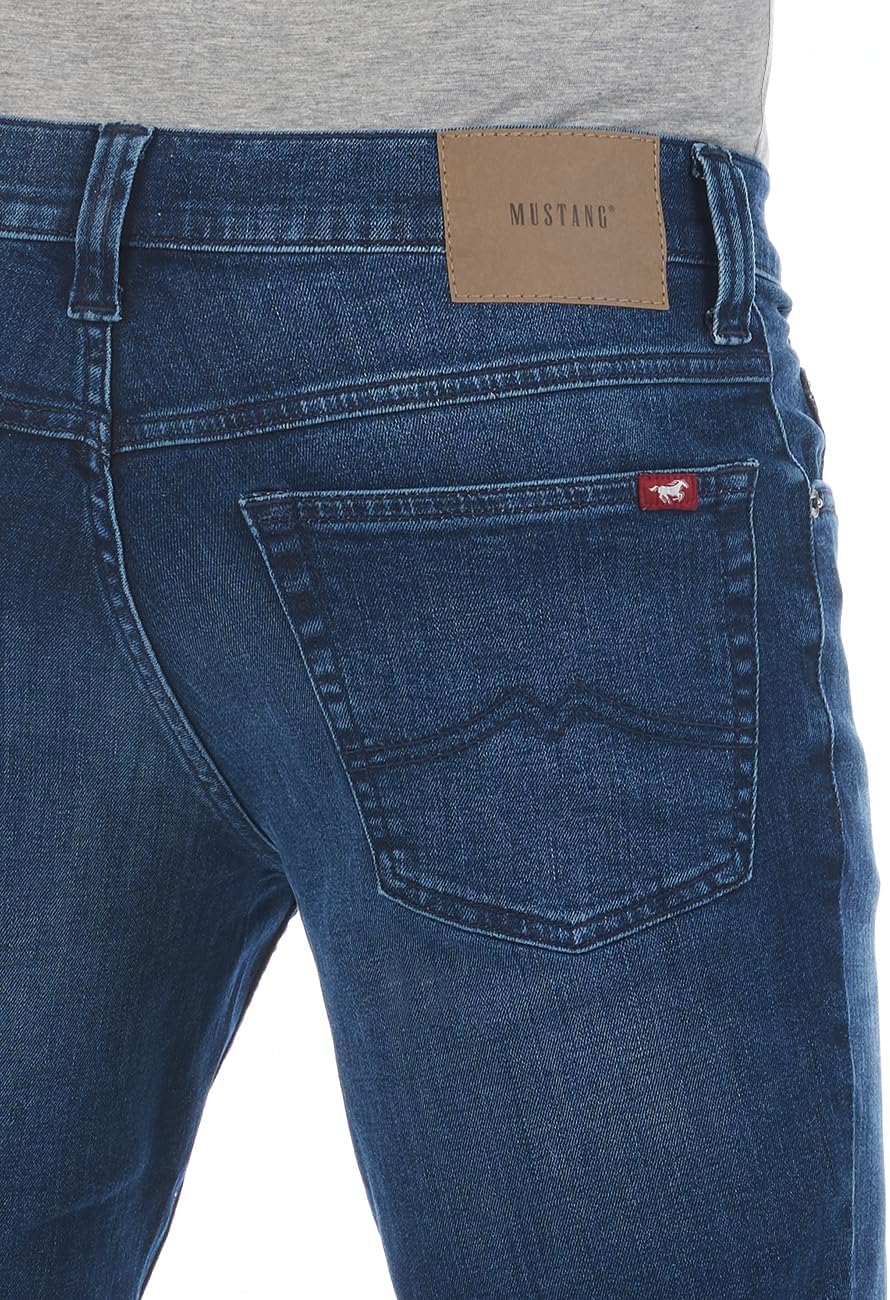 MUSTANG Herren Jeans Tramper Straight Fit Jeanshose Hose Denim Stretch Baumwolle Blau Schwarz w30 w3