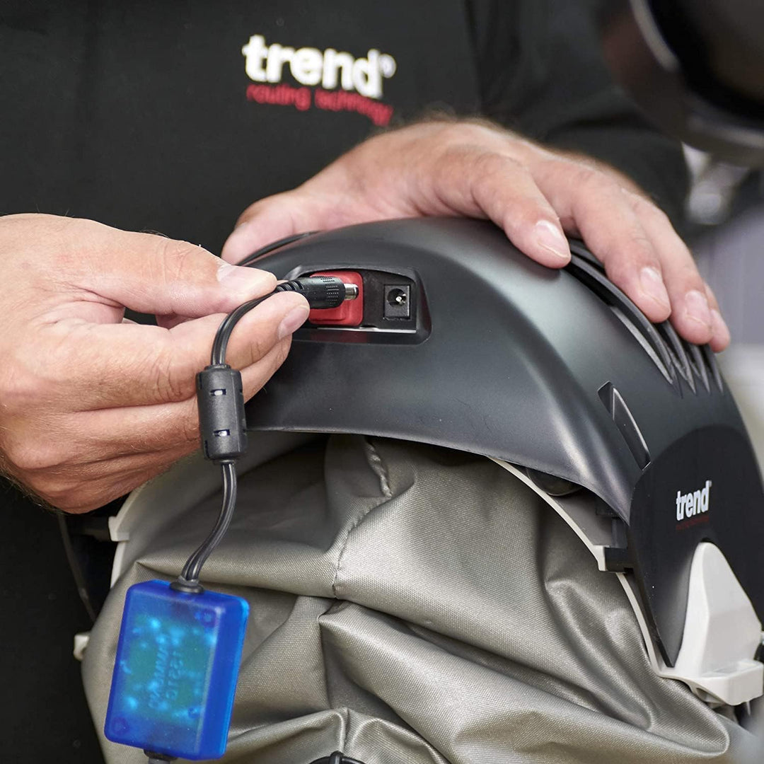 Trend Airshield Pro PAPR APF 20 Atemschutzmaske 230V Euro-Stecker, Batteriebetriebene Atemschutzmask