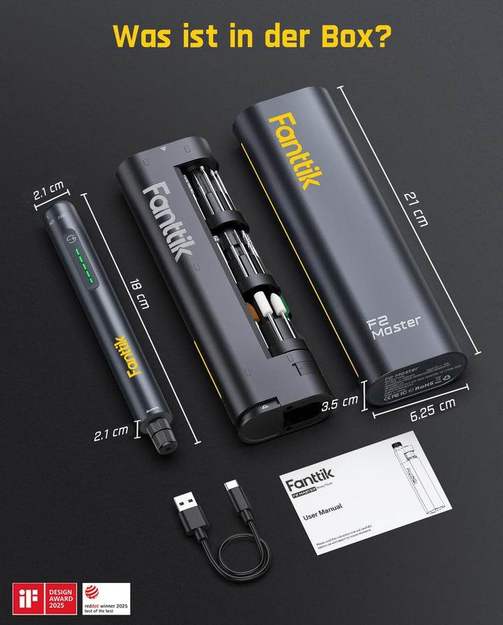 Fanttik F2 Master Mini Akku-Multifunktionswerkzeug, NeoPulse Motor, 5 Geschwindigkeiten, 25000 U/min