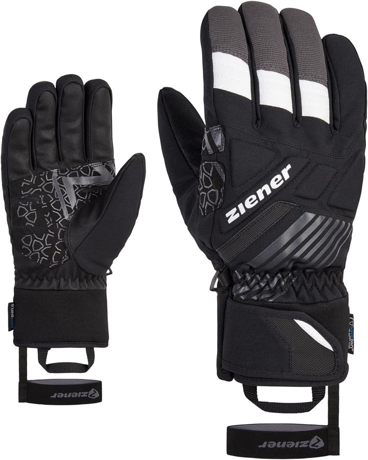 Ziener Herren Genrix Ski-Handschuhe/Wintersport | wasserdicht, Alpine Wool 10.5 Schwarz, 10.5 Schwar