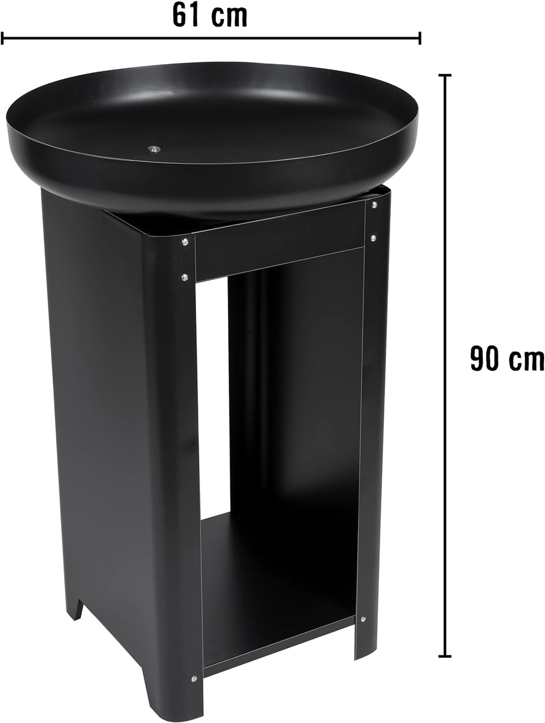 BBQ Collection 3-in-1 Feuerschale und Teppanyaki Grillrost - Feuerkorb - Plancha Grillplatte - 61 x