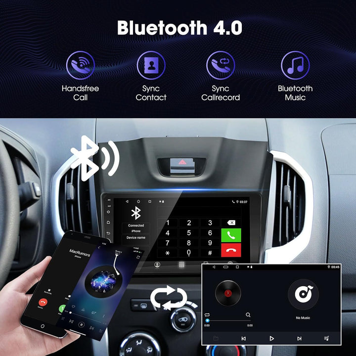 EZoneTronics Android 10.1 für Isuzu D-MAX 2012-2018, MU-X 2013-2017 Autoradio Stereo 9-Zoll-kapaziti