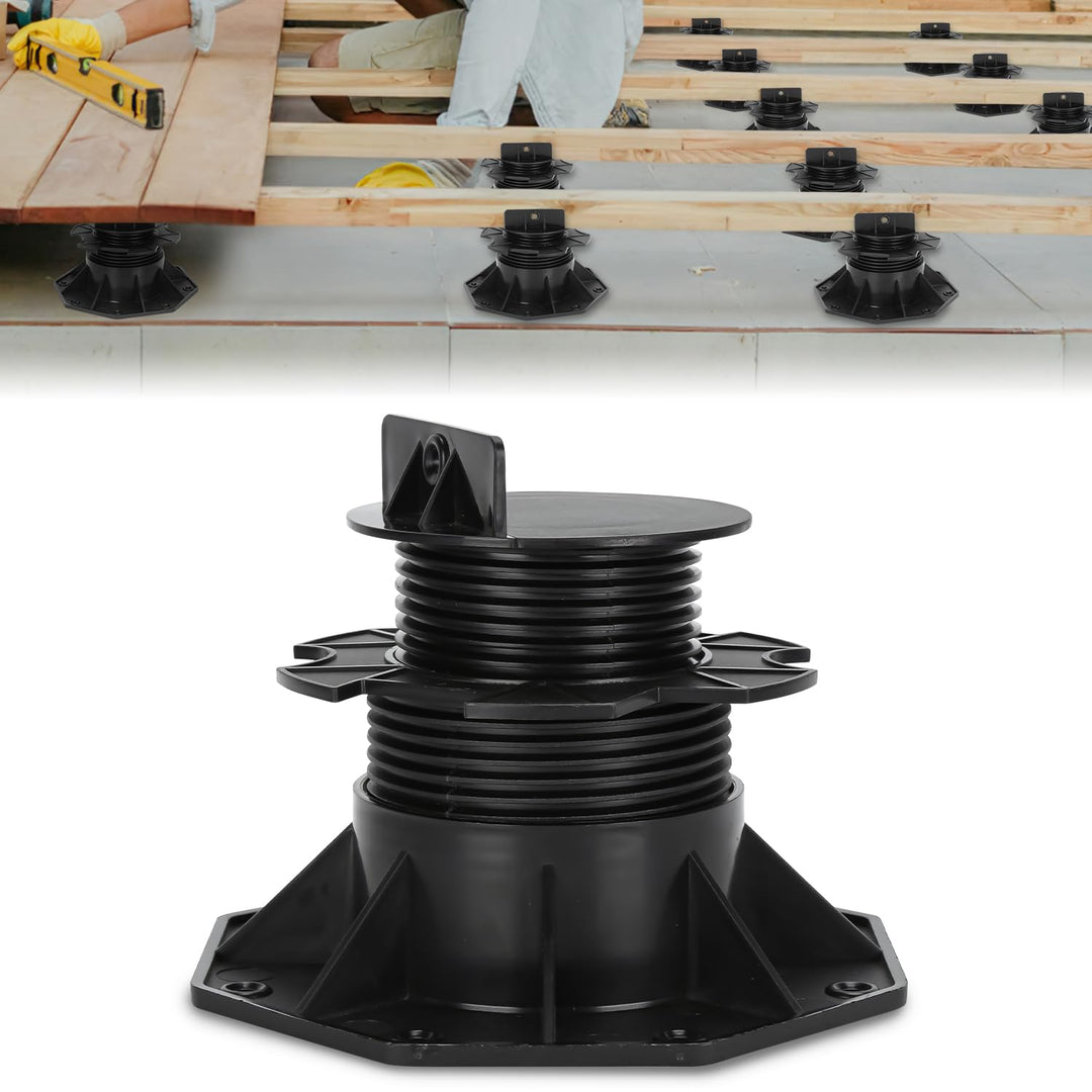 Ansobea 10 Stück Stelzlager höhenverstellbar I 60-140mm Terrassenlager I füsse verstellbar I Platten