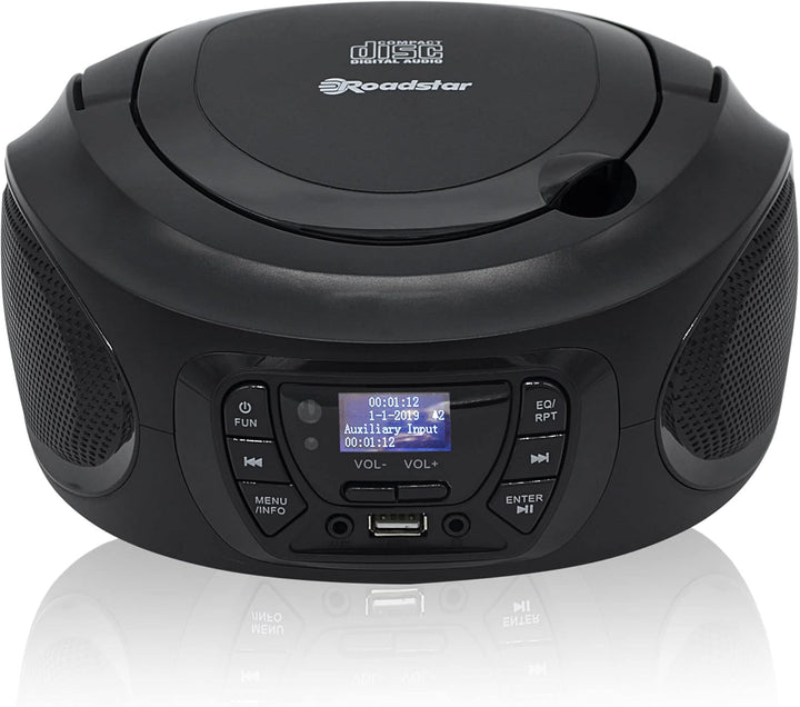 Roadstar CDR-375D+/BK Tragbares Radio CD Player, Spieler CD-MP3, CD-R, CD-RW, Radio DAB/DAB+ / FM, U