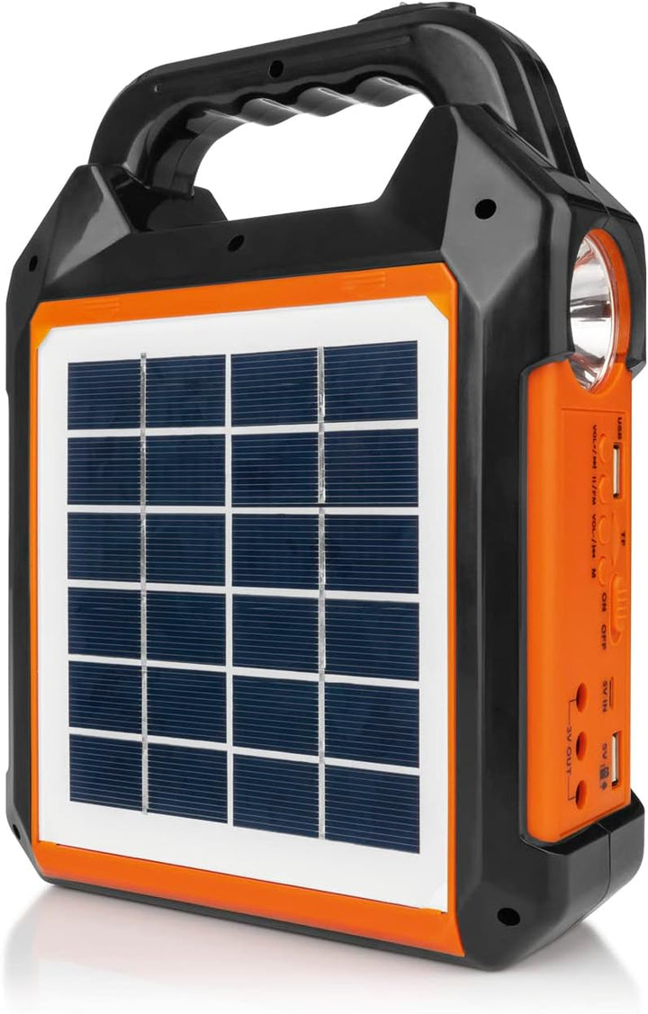 EASYmaxx Solar-Generator Kit 4500mAh | 2 Auflademodi: Solarpanel oder USB | Zum Aufladen von Handy,
