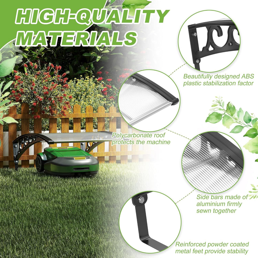 UISEBRT Mähroboter Garage Carport für Rasenmäher Roboter, Überdachung Carport Bausatz für Rasenrobot