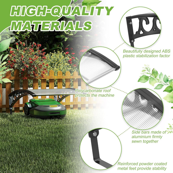 UISEBRT Mähroboter Garage Carport für Rasenmäher Roboter, Überdachung Carport Bausatz für Rasenrobot