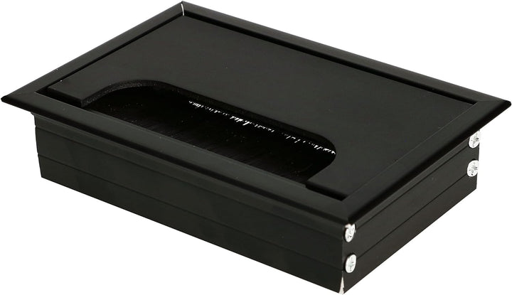 KOTARBAU® 2er Set Aluminium Kabeldurchführung 120x80 mm für Möbel Schwarz Kabeldose Kabeldurchlass E