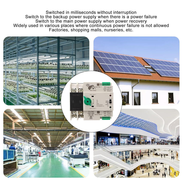 Mini ATS 2P Automatischer Transferschalter, Dual Power Switch Din Rail Typ Automatischer Transfersch