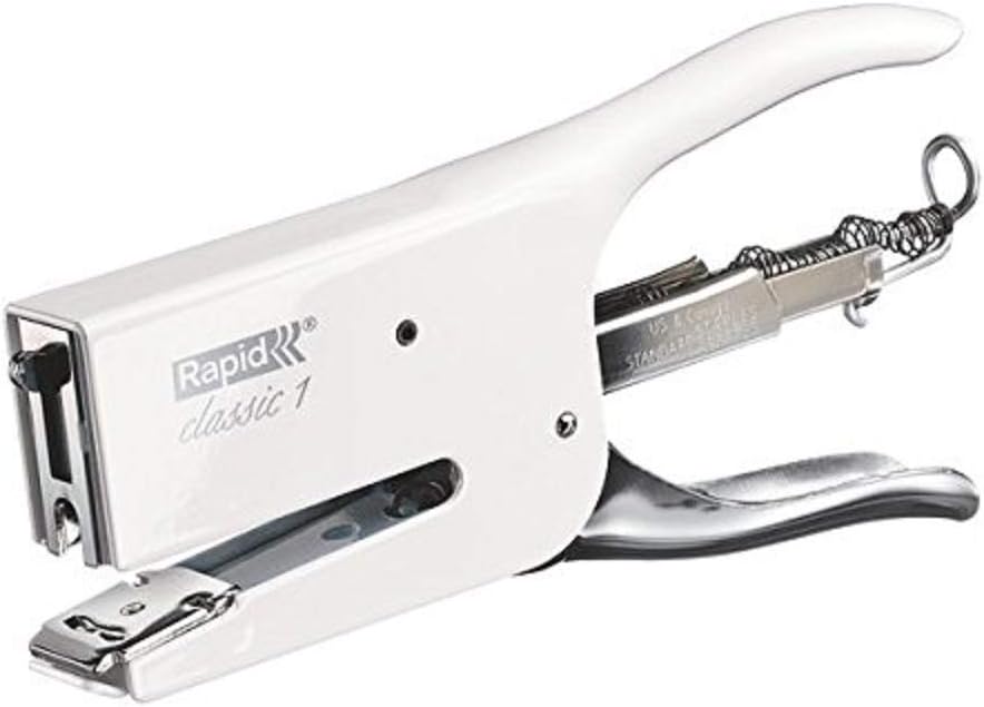 Rapid 5000491 Heftzange K1 (Metall, Heftleistung 50 Blatt, Heftklammerntyp 24) weiss coconut kiss, c