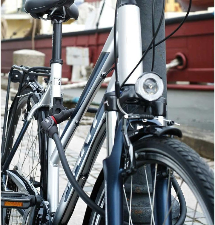 ABUS Kabelschloss Phantom 8950/180 TexFL - Fahrradschloss-Set mit Halterung TexFL für den Rahmen des