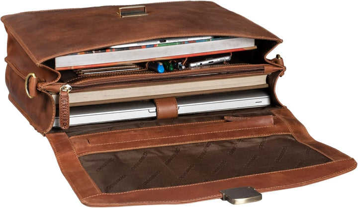 STILORD 'Loris' Klassische Aktentasche Leder Gross Herren mit 13-15 Zoll Laptop-Fach | Business-Tasc