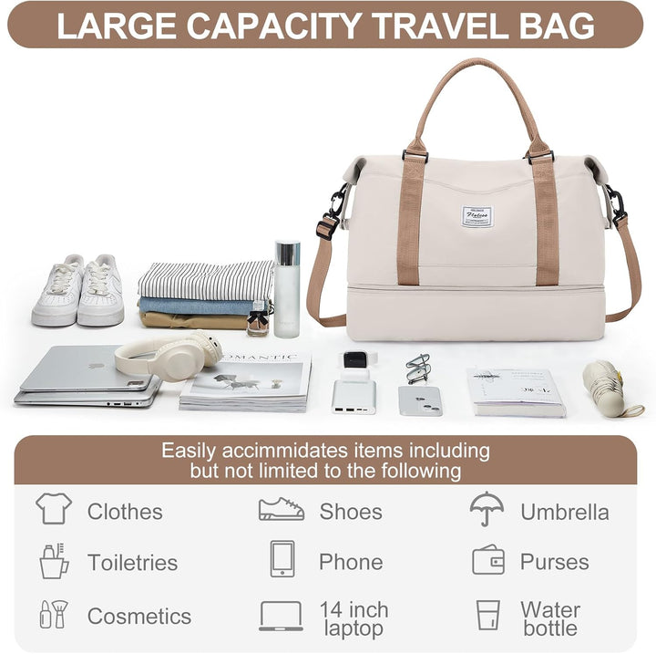 Sporttasche Damen,Reisetasche mit grosser Kapazität,Tragbar Reisetaschen,wasserdichte Sporttasche mi