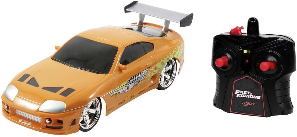 Jada Toys 253206006 Fast & Furious RC-Auto Brian's Toyota Supra-Orange, Ferngesteuertes Auto, Turbof
