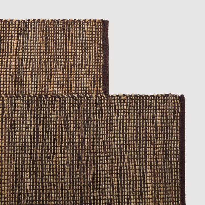 Homescapes Teppich/Läufer Madras aus recyceltem Leder und Hanf, 66 x 200 cm, braun 66 x 200 cm Braun