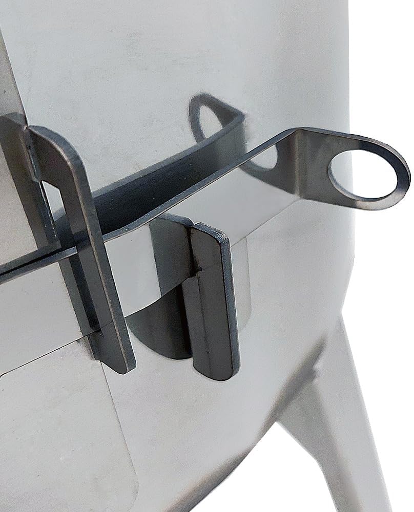 Utschak aus Edelstahl 2mm mit Rauchrohr Timur mit Kazan aus Gusseisen 16L