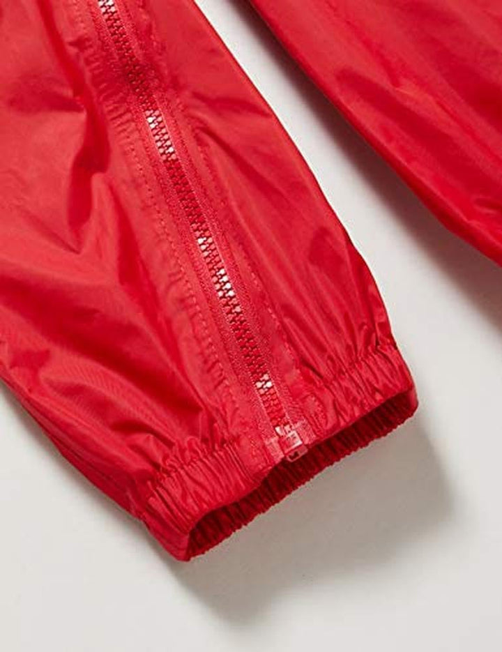 Trespass Unisex Kinder Knopf Wasserdichter Regenanzug mit Kapuze 18-24 Monate Rot, 18-24 Monate Rot