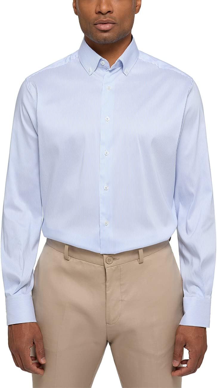 eterna Herren Performance Shirt MODERN FIT 1/1 blau 46_H_1/1