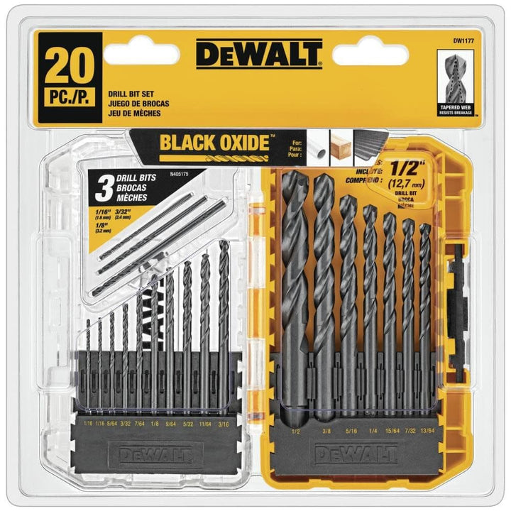 Dewalt dw1177 20 black-oxide Metall Bohrer Set 20 Stück, 20 Stück