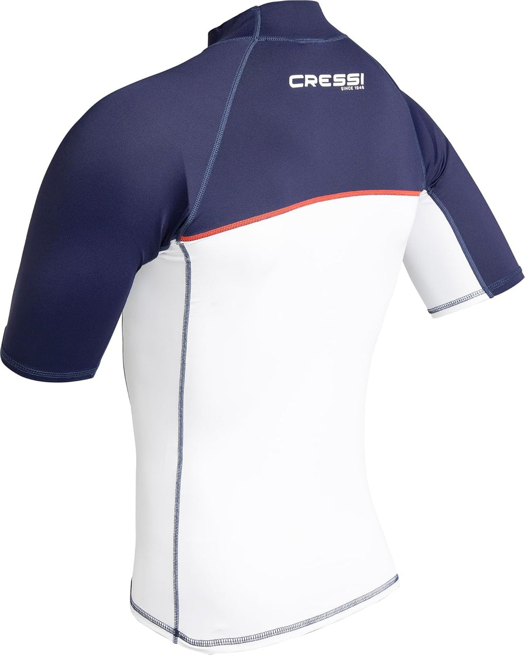 Cressi Shield Man Rash Guard Short/Sl Schützender Rashguard für SUP und Wassersport Weiss/Blau XXL,