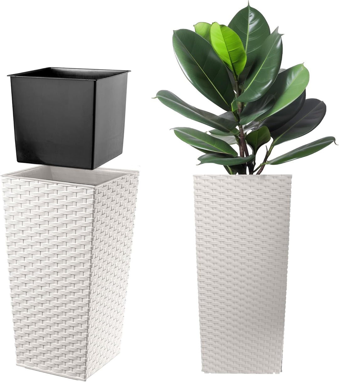 KADAX Blumentopf, Blumenkübel aus Kunststoff, Pflanzkübel für Blumen, Innen- und Aussenbereich, Gart