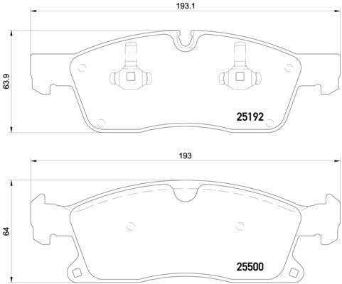 Brembo P50108 Vordere Bremsbeläge, Anzahl 4