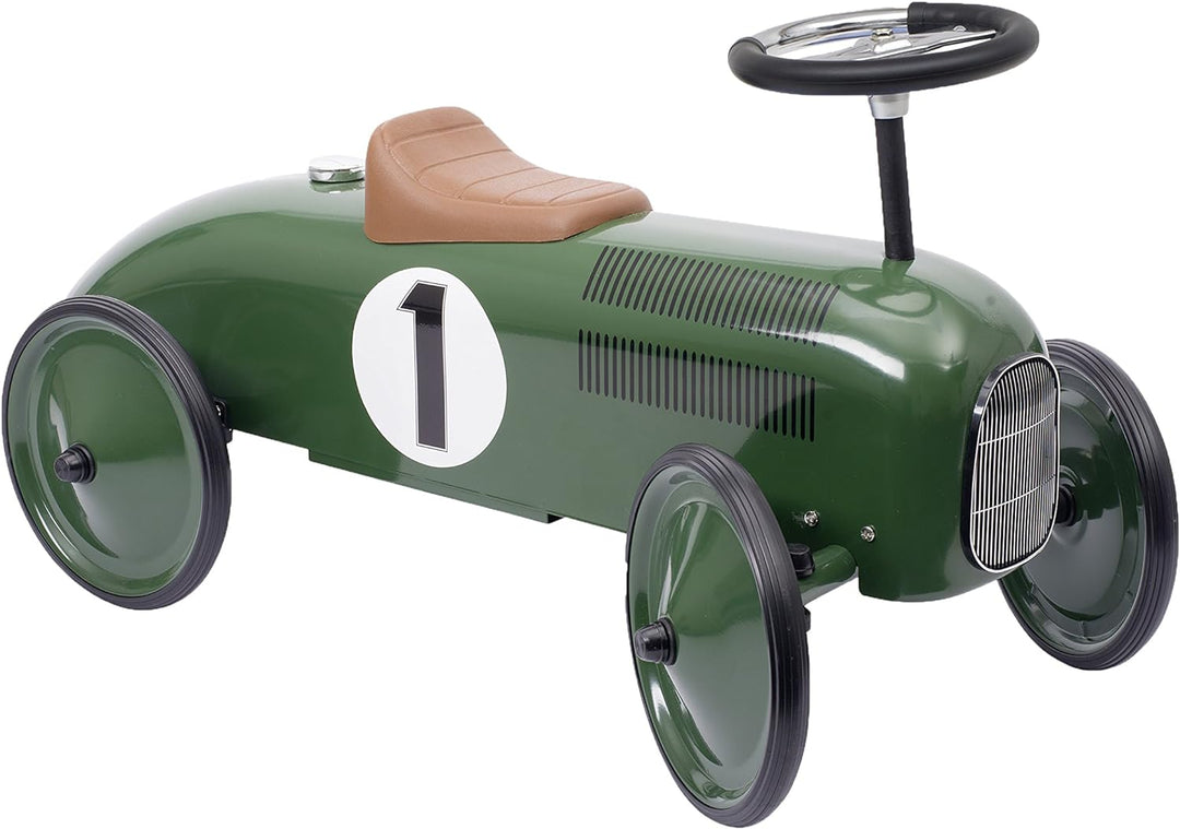 Goki 14167 Rutscherfahrzeug, grün/schwarz
