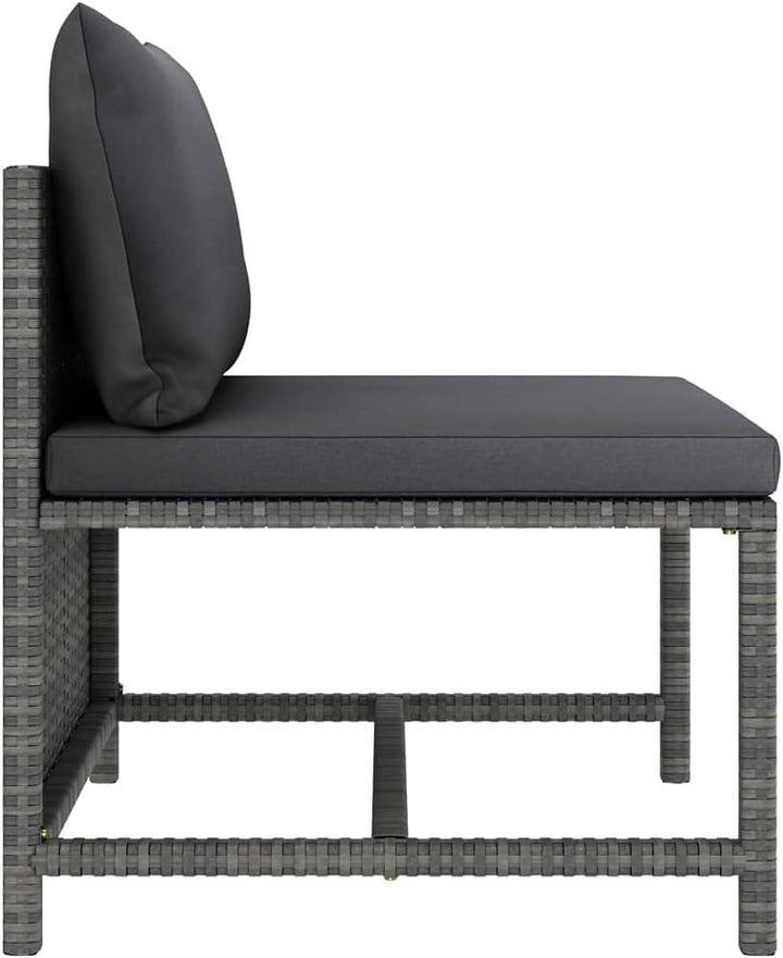 vidaXL Gartenmöbel 3-TLG. mit Kissen Mittelsofa Ecksofa Sofa Lounge Gartenset Gartensofa Garten Garn