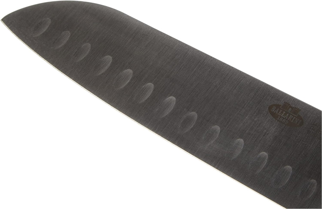 BALLARINI Savuto Nero Santokumesser, Klingenlänge 18 cm, Deutscher Edelstahl, Ergonomischer Kunststo