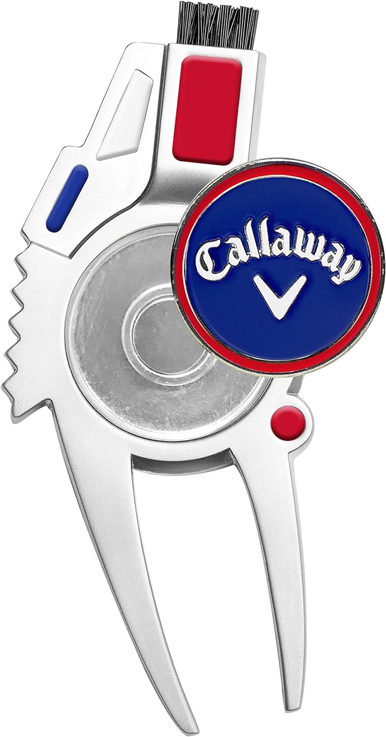 Callaway 4-in-1 Pitchgabel-Reparaturwerkzeug Rot, Weiss & Blau Rot, Weiss und Blau, Rot, Weiss & Bla