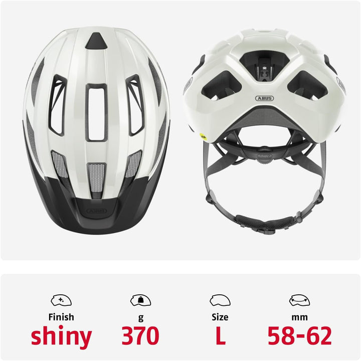 ABUS Rennradhelm Macator MIPS - Fahrradhelm für Einsteiger mit Schirm - geeignet für Zopfträger/-inn