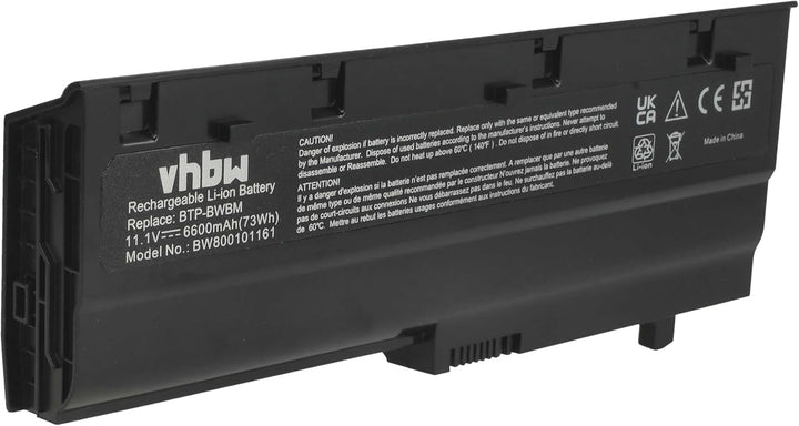 vhbw Akku kompatibel mit Medion Akoya MD96582, MD96640, MD96663 Notebook (6600mAh, 11,1V, Li-Ion)