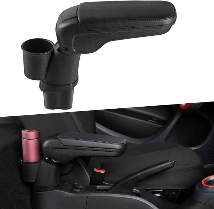 Mittelarmlehne mit Ablagefach für Smart 453 Fortwo Forfour, Klappbare Armlehne mit Getränkehalter