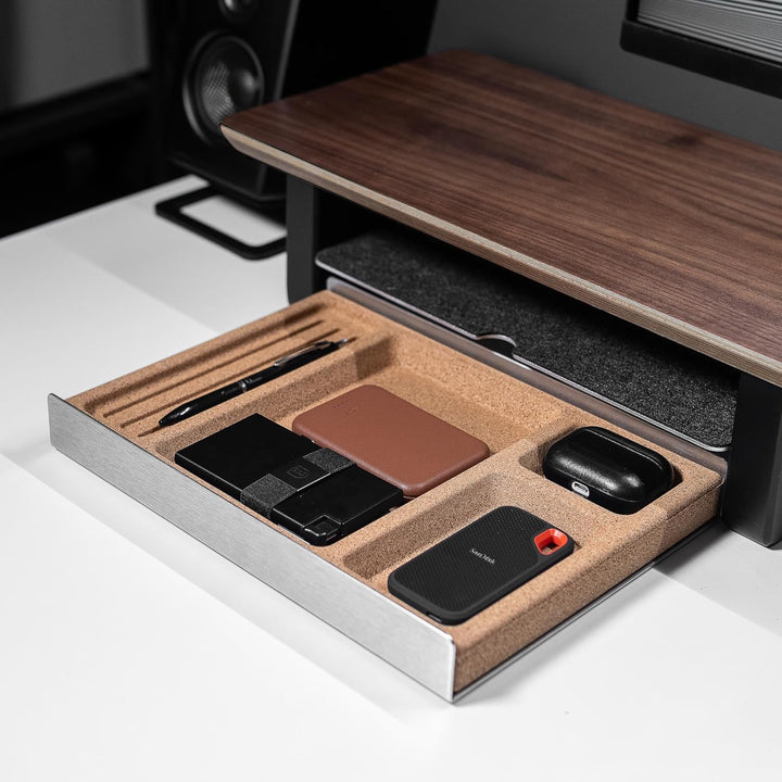 Raico Schreibtischregal Monitorständer Setup Cockpit Ergonomischer Dual-Screen-Riser Minimaler Schre